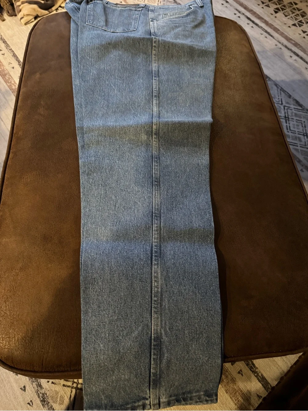 Men’s Wrangler Rugged Wear Classic Blue Straight Jeans Sz 40 x 34 Like New!